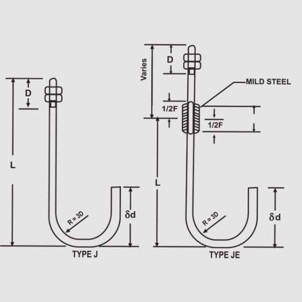 J type Anchor Bolt