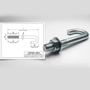 Custom J Bolts Manufacturing at AsiaBolts